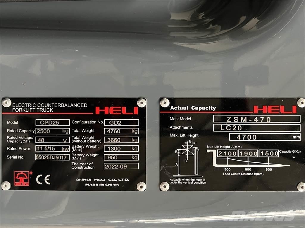 Heli CPD25 GD2 / NEU Stivuitor electric