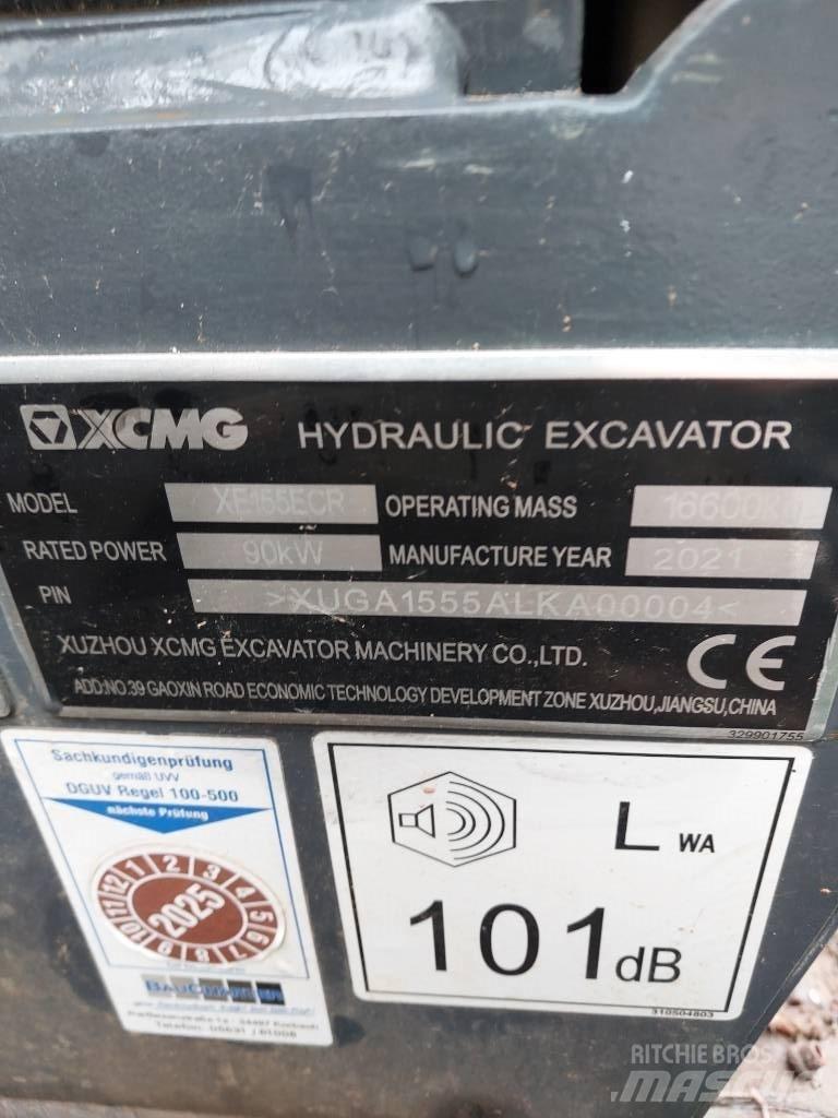 XCMG XE 155 ECR Excavatoare pe șenile
