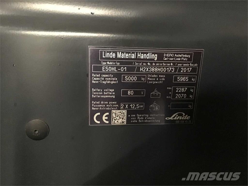 Linde E50HL Stivuitor electric