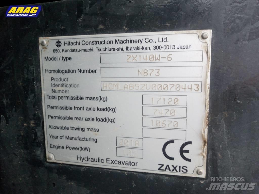Hitachi ZX 140 W-6 Excavatoare cu roti