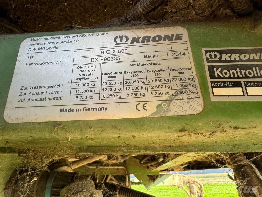 Krone Big X 600 Forajere cu autopropulsare