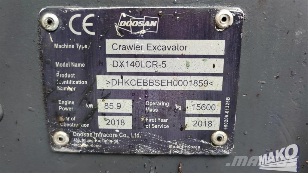 Doosan DX 140 LCR Excavatoare pe șenile
