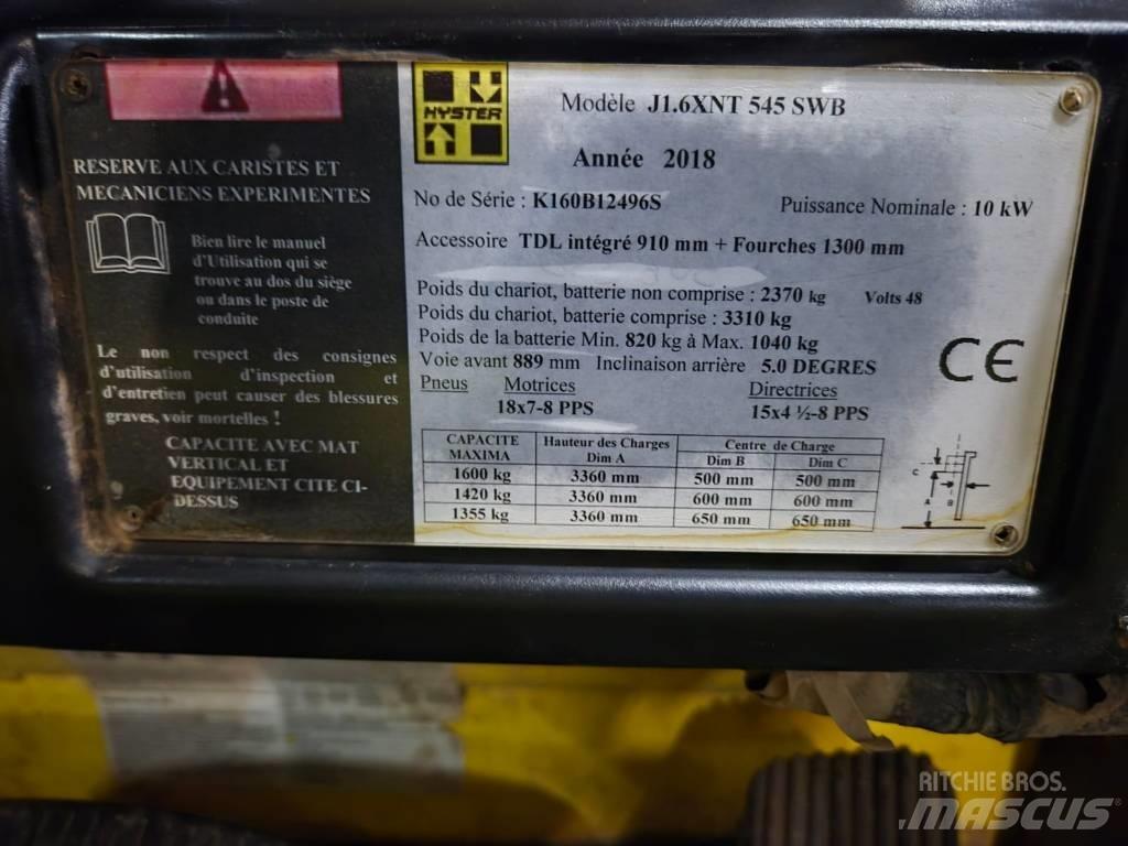 Hyster J 1.6 XNT Stivuitor electric