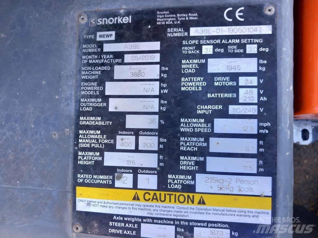 Snorkel A 38 E Nacele cu brat articulat