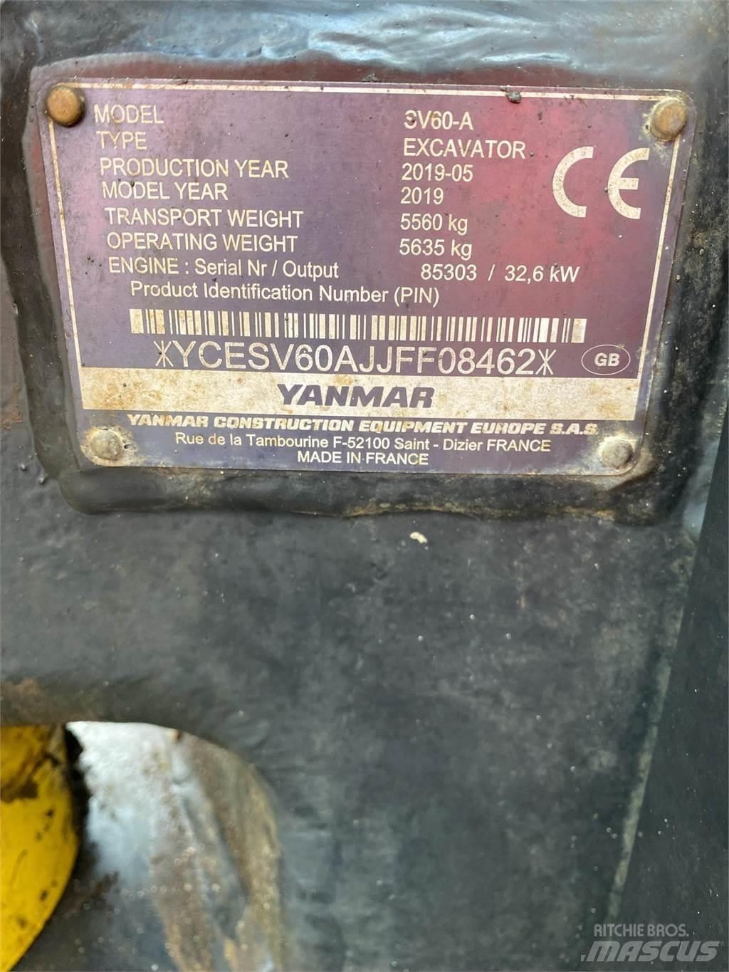 Yanmar SV60 Mini excavatoare < 7t