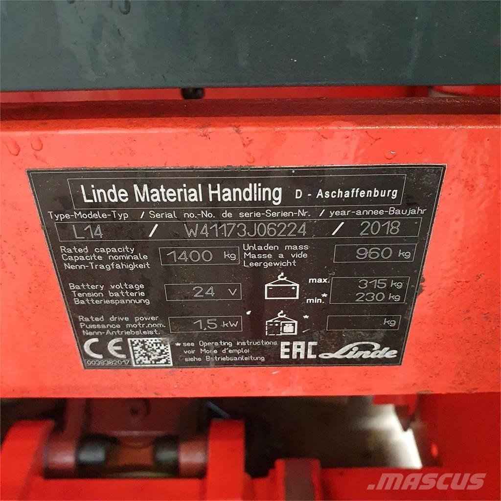 Linde L14i Transpaleta manuala