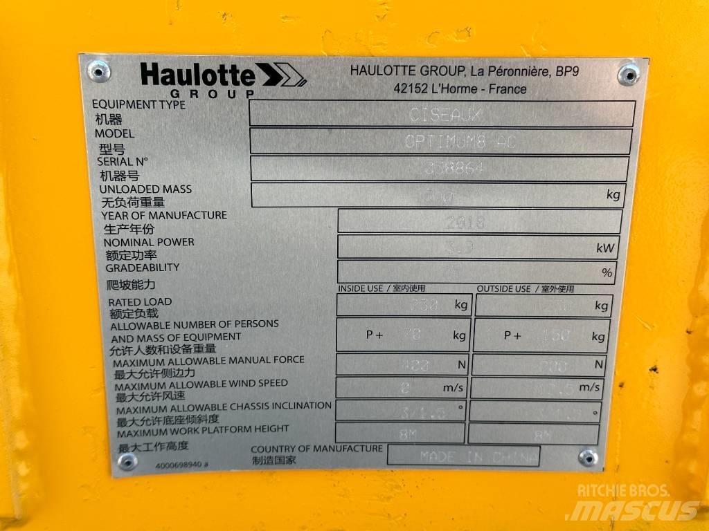 Haulotte OPTIMUM 8 Platforme foarfeca