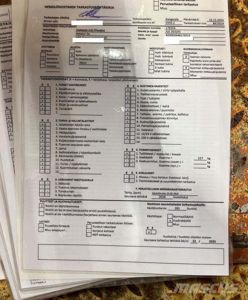JLG 2630 ES Platforme foarfeca