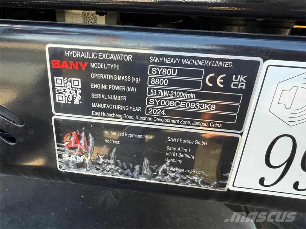 Sany SY80U Excavatoare 7t - 12t