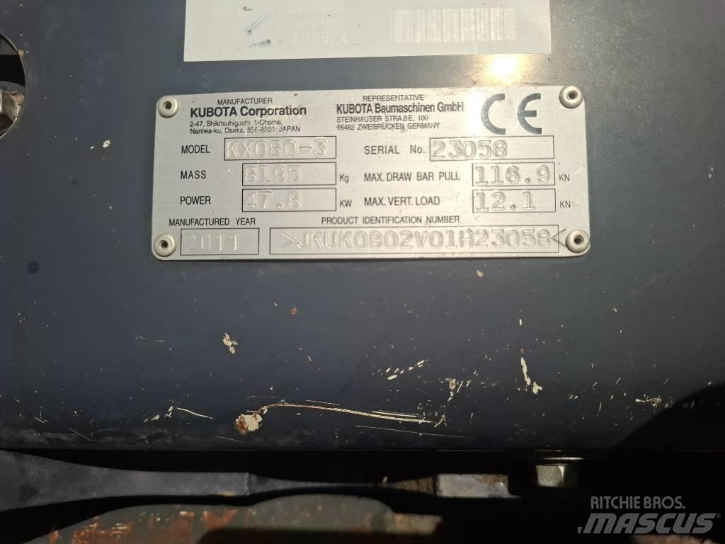 Kubota KX 080-3 Excavatoare 7t - 12t