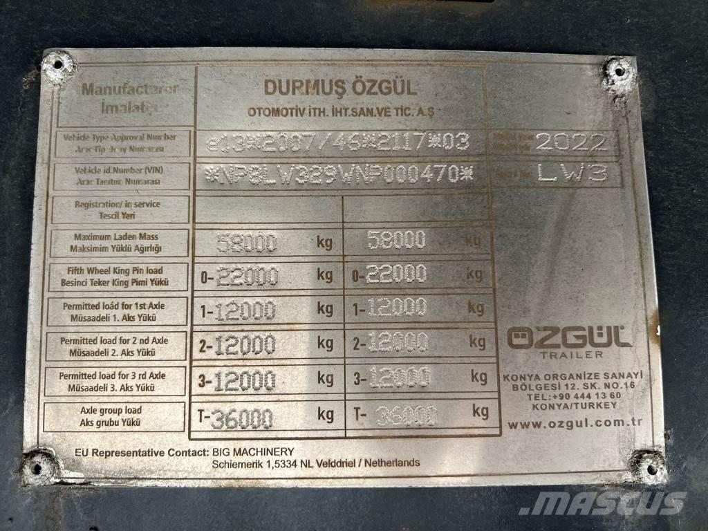 Ozgul LW3 EU 1SS Semi-remorca agabaritica