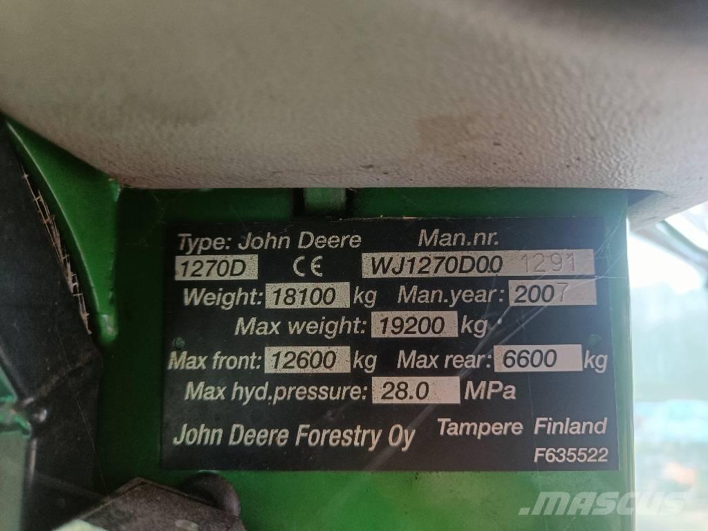 John Deere 1270 D Combine forestiere
