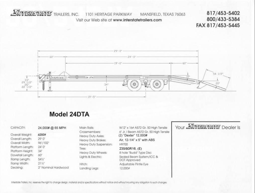 Interstate 24DTA Remorci transport vehicule