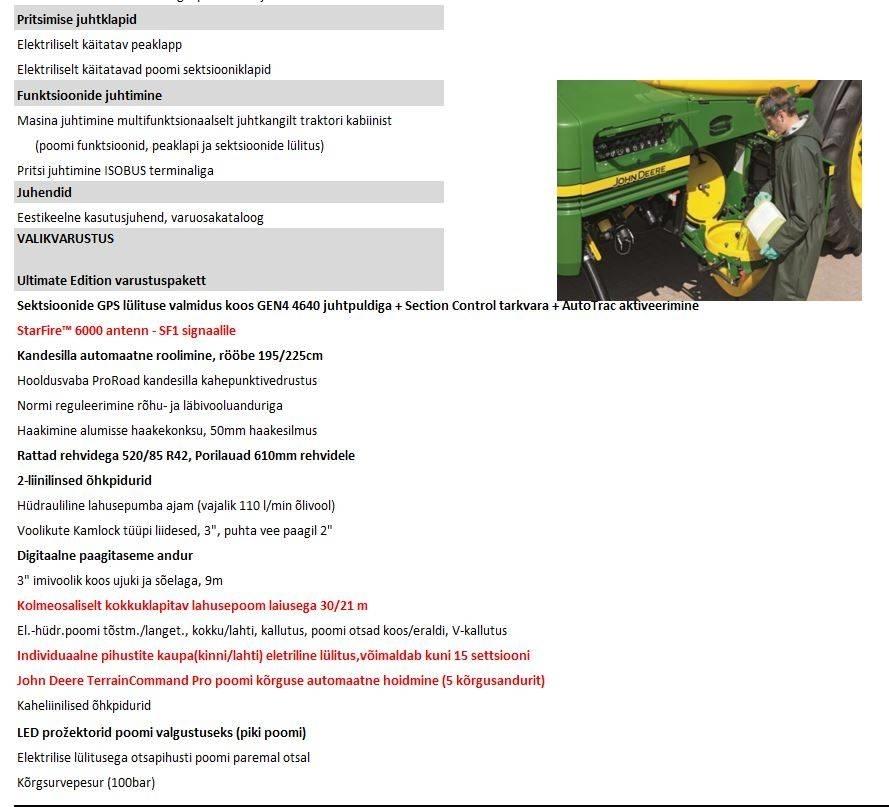 John Deere R 962i Tractoare agricole sprayers