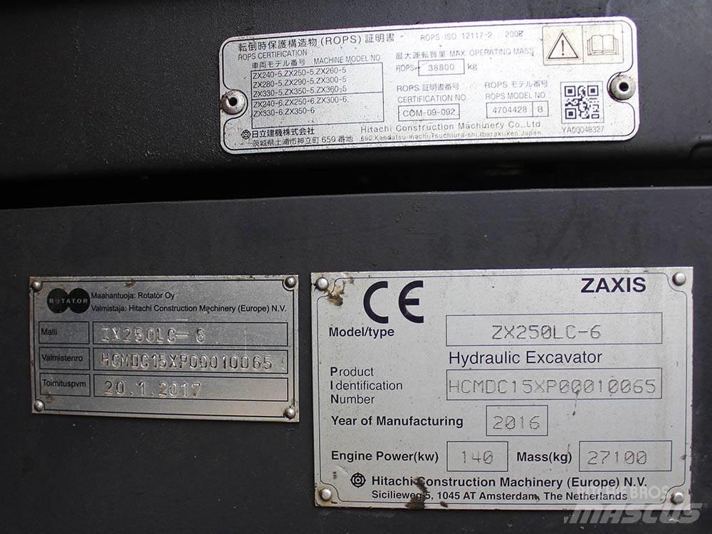 Hitachi ZX 250 LC-6 Excavatoare pe șenile
