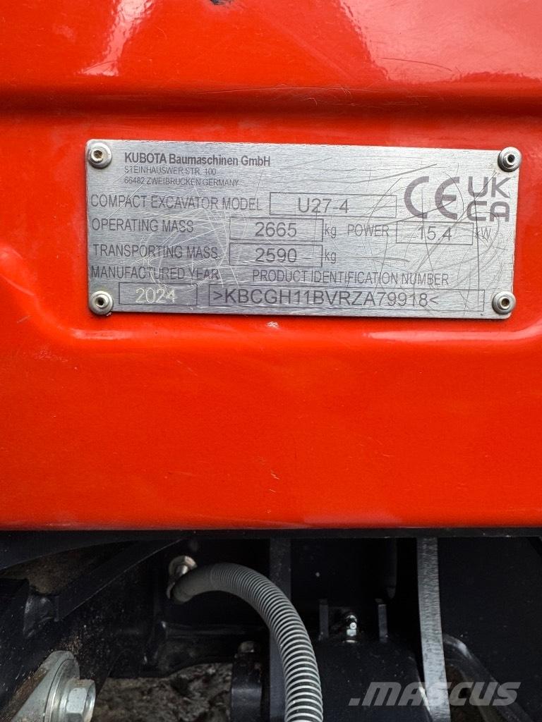 Kubota U 27-4 Mini excavatoare < 7t