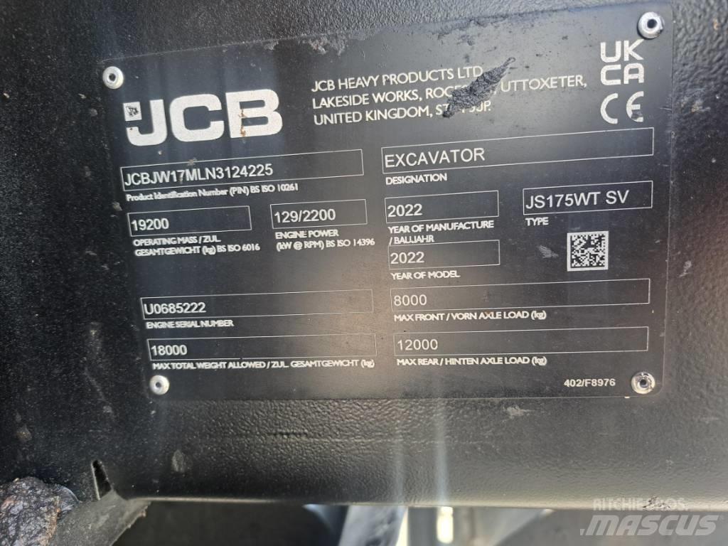 JCB JS175W TAB Excavatoare cu roti