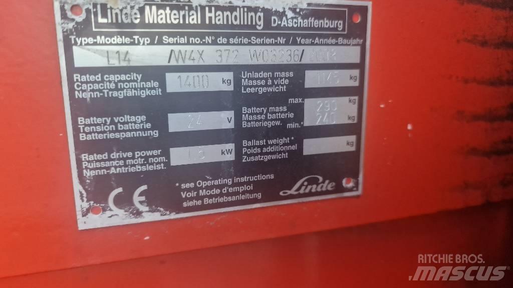 Linde L14APi-372 Transpaleta cu platforma