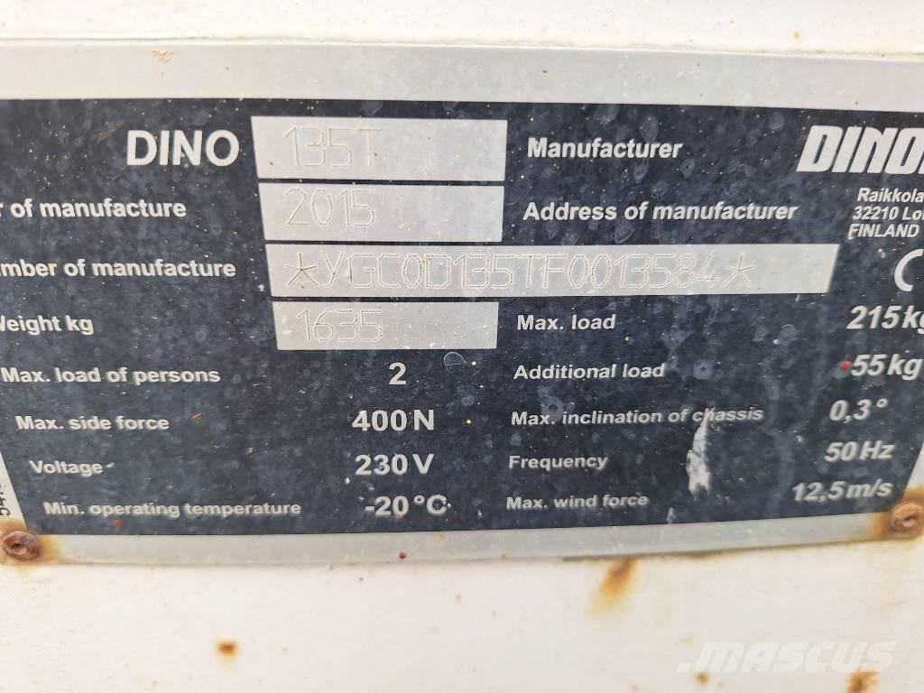 Dino 135 T Platforme aeriene montate pe remorca