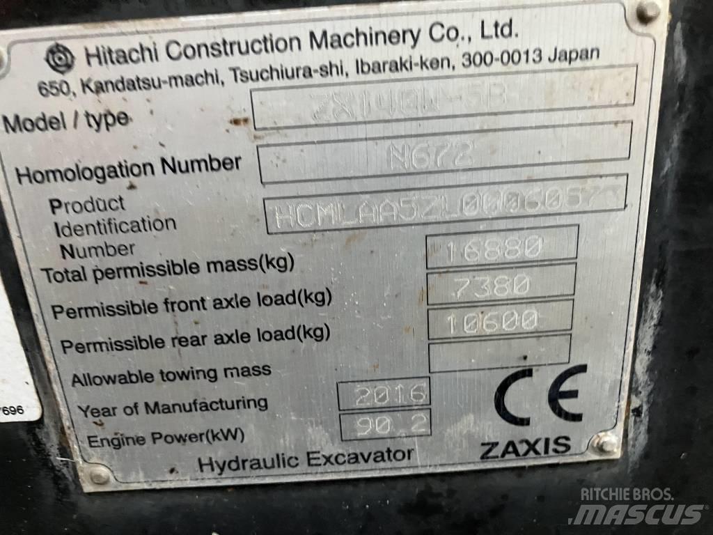 Hitachi ZX140-5B Excavatoare cu roti
