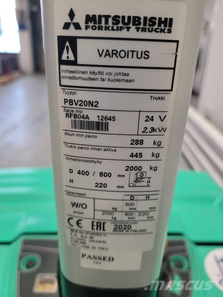 Mitsubishi PBV 20 N2 Transpaleta cu platforma