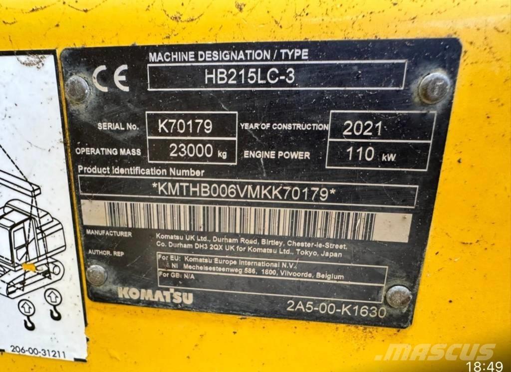 Komatsu HB 215LC-3 Excavatoare pe șenile
