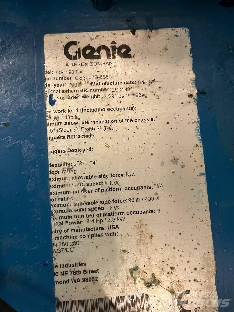 Genie GS 1930 Platforme foarfeca