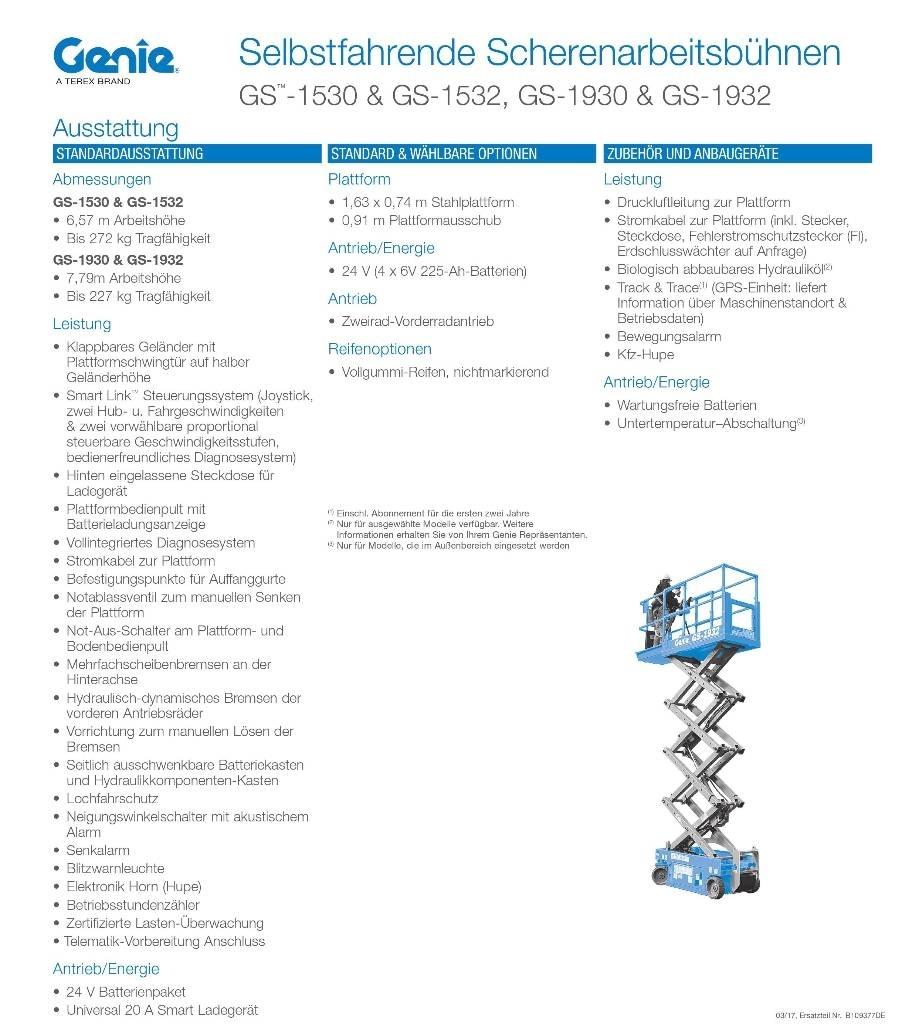 Genie GS1932e Platforme foarfeca
