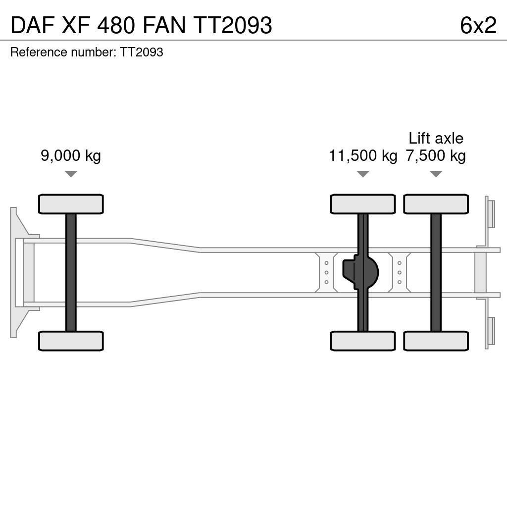 DAF XF 480 FAN Camion cu carlig de ridicare