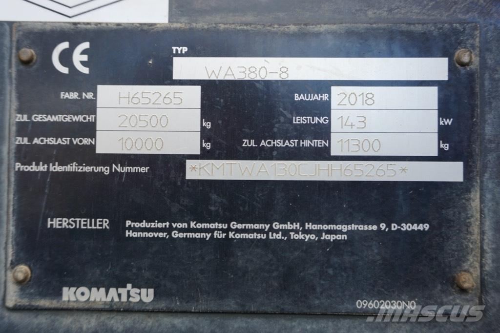 Komatsu WA 380-8 Incarcator pe pneuri