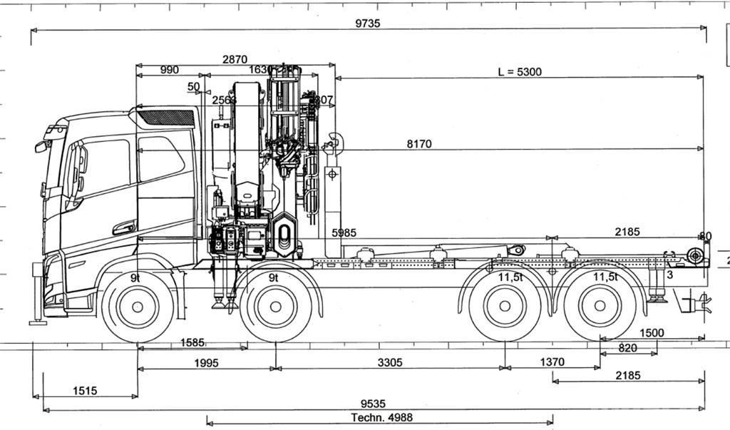 Volvo FH 540 8X4 Camioane cu macara