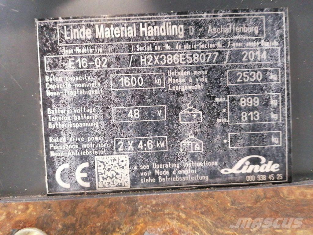 Linde E16-02 Stivuitor electric