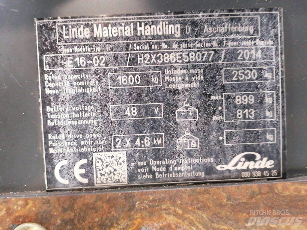 Linde E16-02 Stivuitor electric