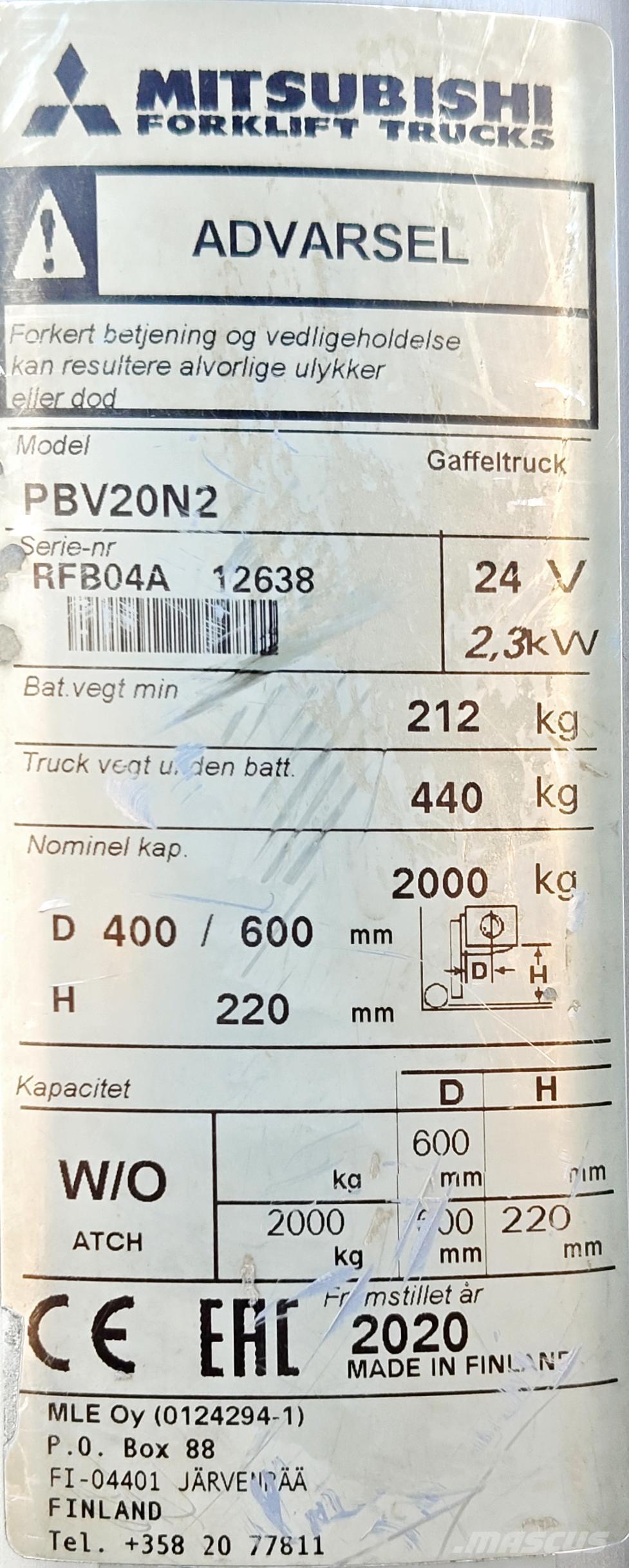 Mitsubishi PBV20N2 Camioane cu platforma