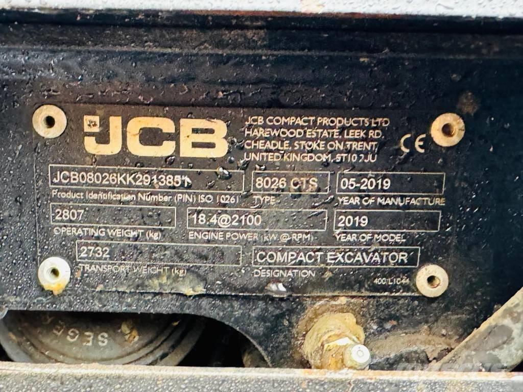 JCB 8026 CTS Mini excavatoare < 7t