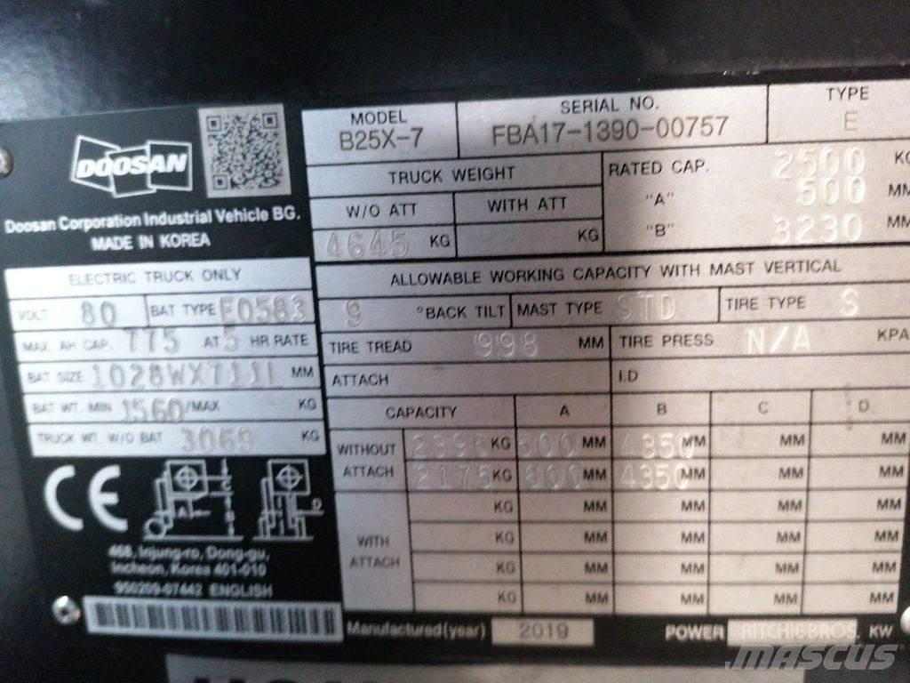 Doosan B25X-7 Stivuitor electric