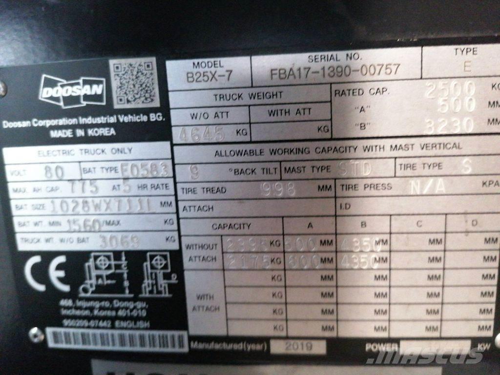 Doosan B25X-7 Stivuitor electric
