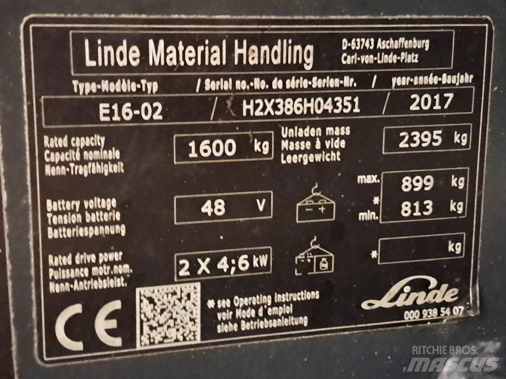 Linde E16-02 Stivuitor electric