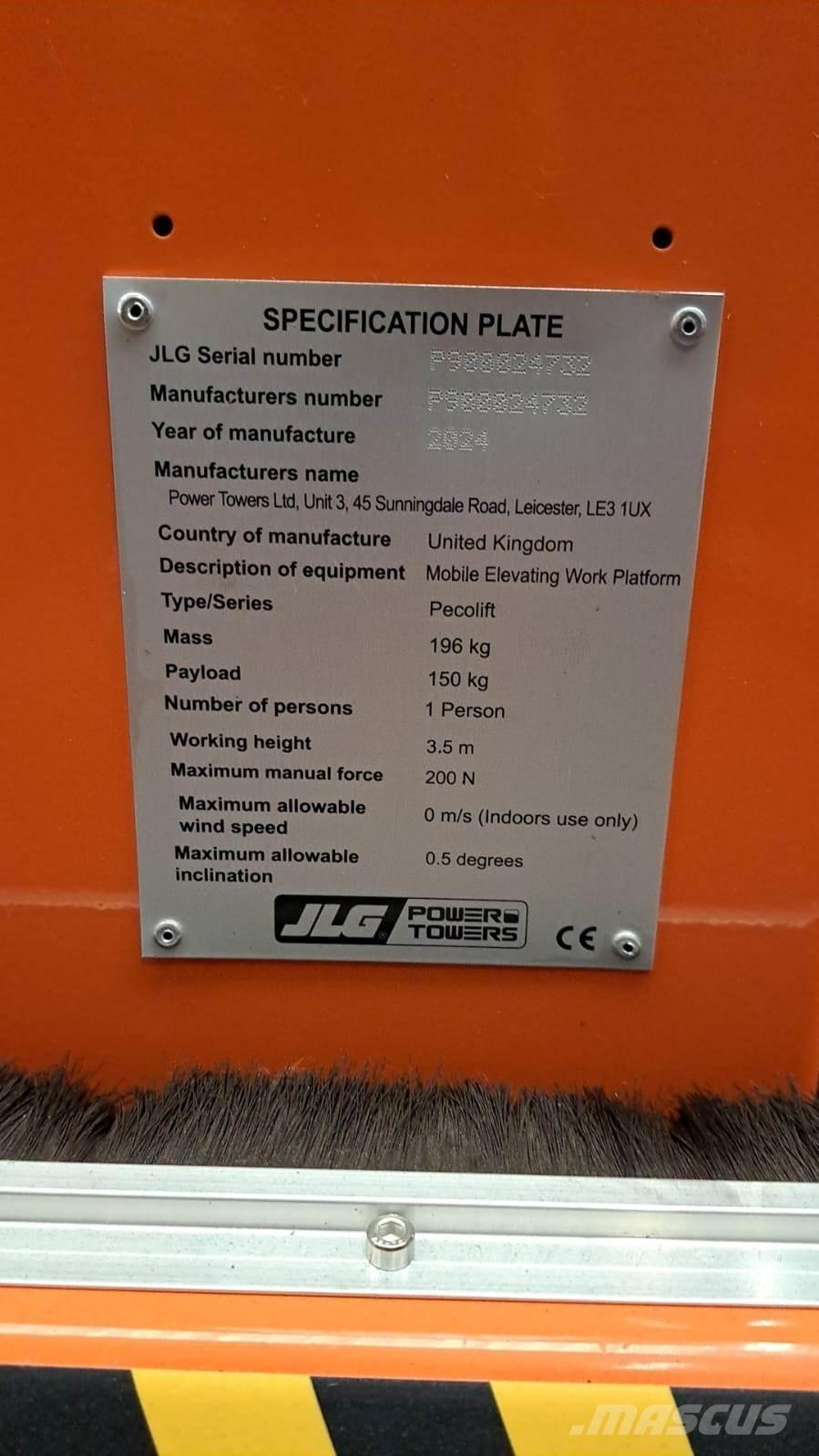 JLG Pecolift Alte ascensoare si platforme
