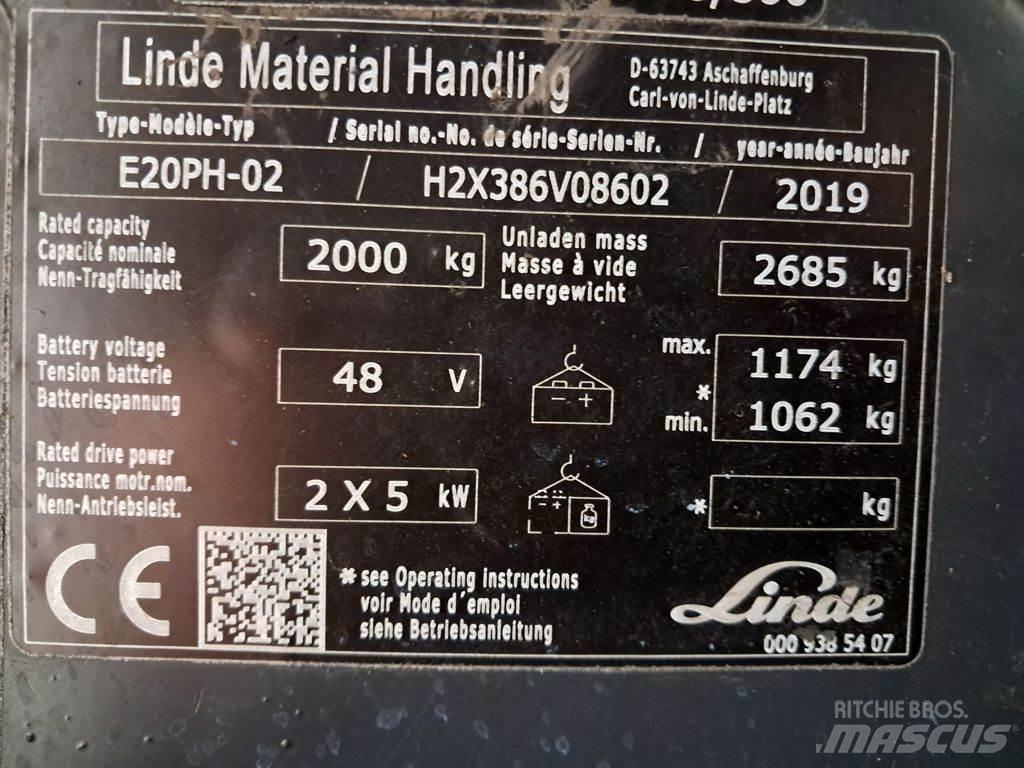 Linde E20PH-02 Stivuitor electric