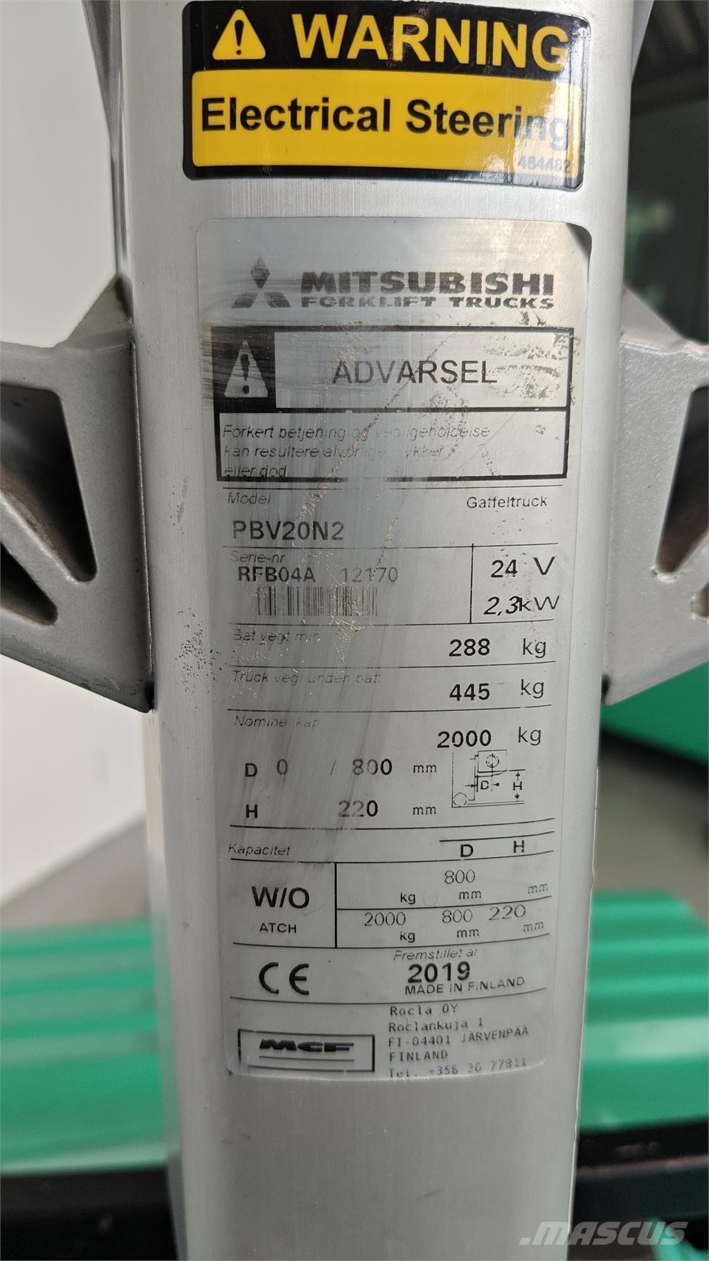 Mitsubishi PBV20N2 Camioane cu platforma