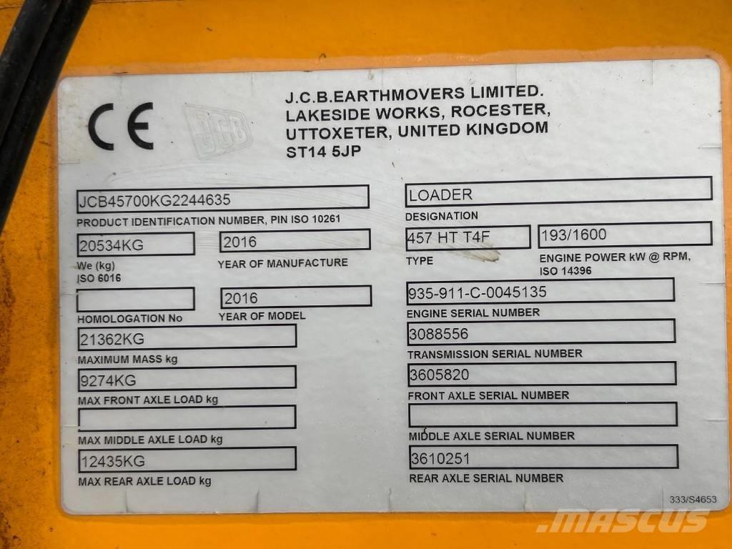 JCB 457 HT Incarcator pe pneuri
