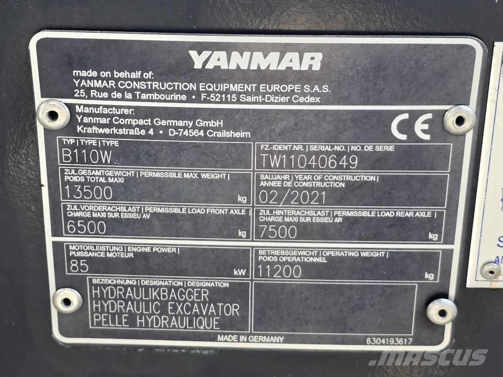 Yanmar B 110 W Excavatoare cu roti