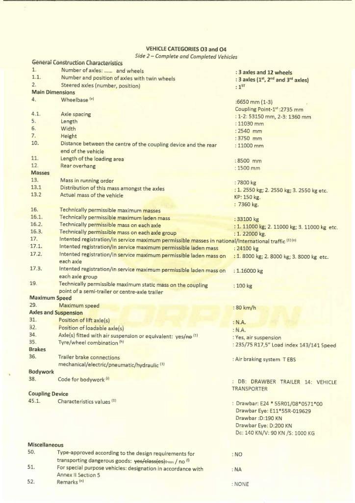  SCORPION Tandem Semi-remorca agabaritica