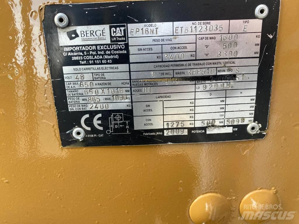 CAT EP 16 NT Stivuitor electric