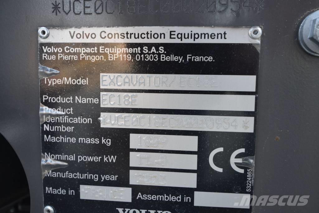 Volvo EC 18 E Mini excavatoare < 7t