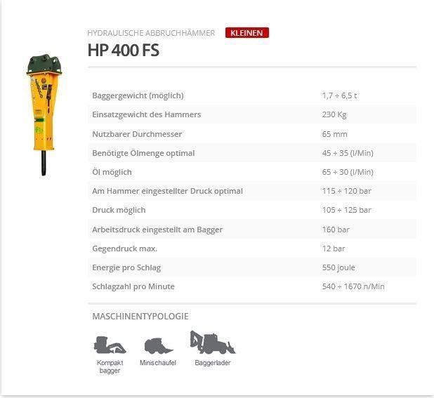Indeco HP 400 FS Ciocane / Concasoare