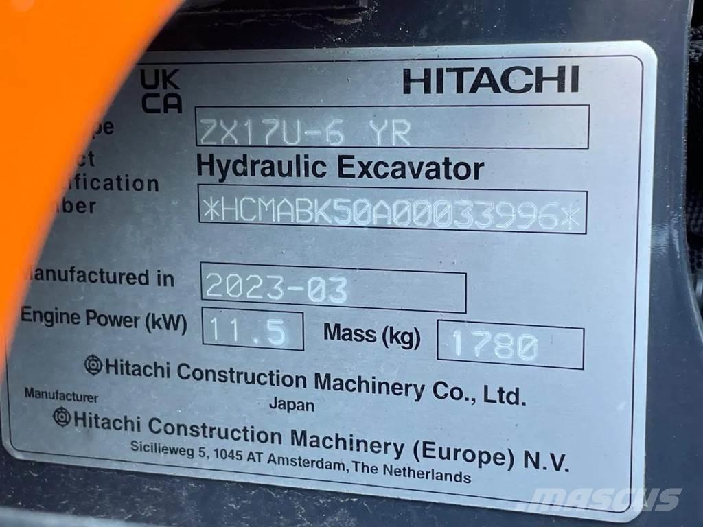 Hitachi ZX17U Mini excavatoare < 7t