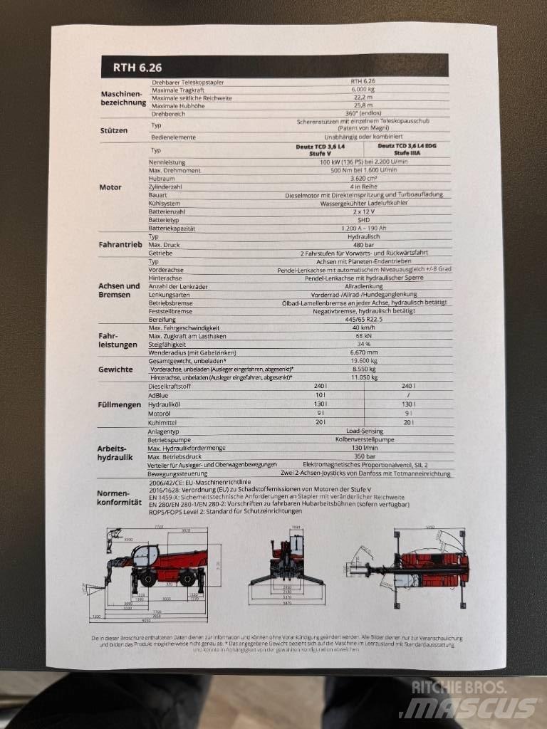 Magni RTH 6.26 S Stivuitoare telescopice