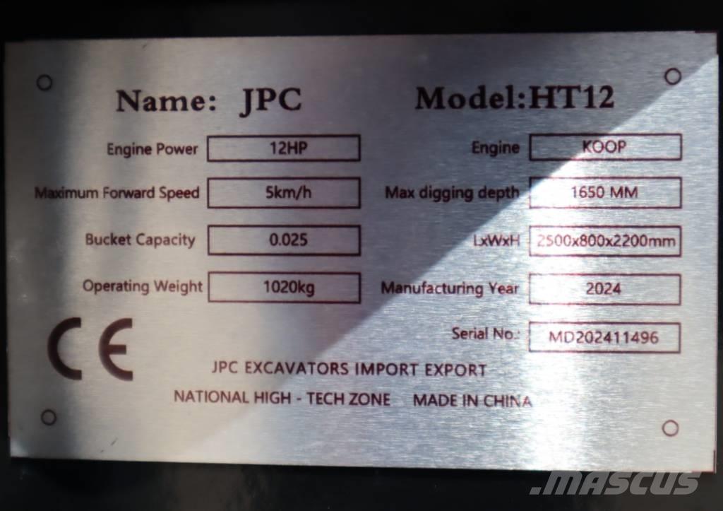 JPC HT 12 Mini excavatoare < 7t